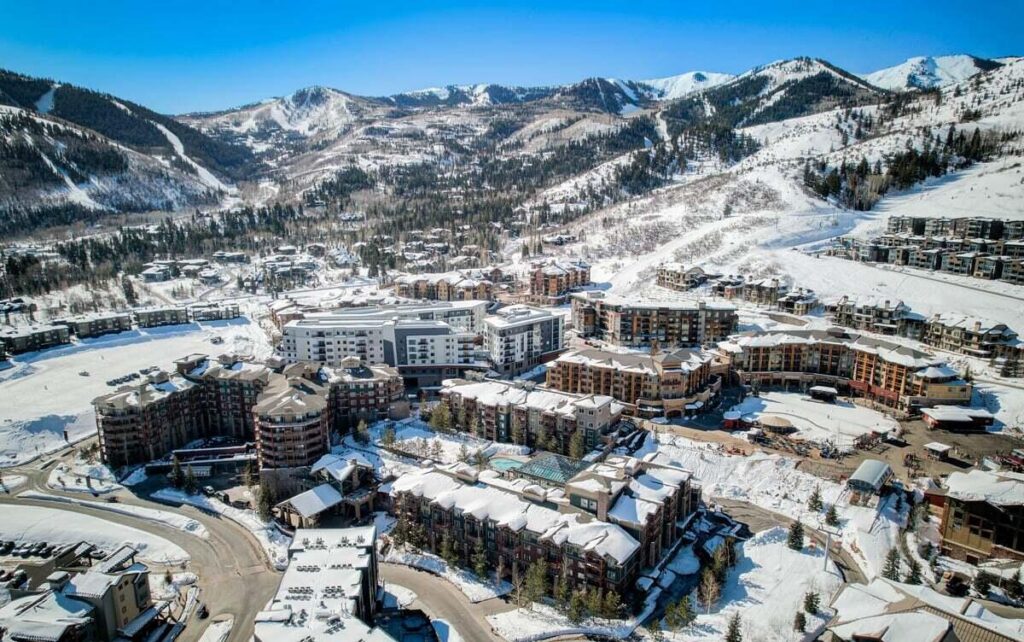 Aerial Photo of Canyons Village Park City Utah