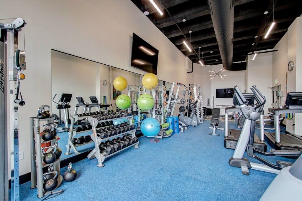 Fitness center and gym at Sundial Lodge in Canyons Village Park City