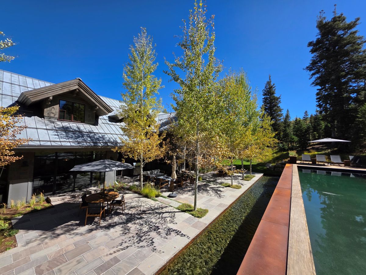 Private Backyard of a home in White Pine Ranches Park City, Utah