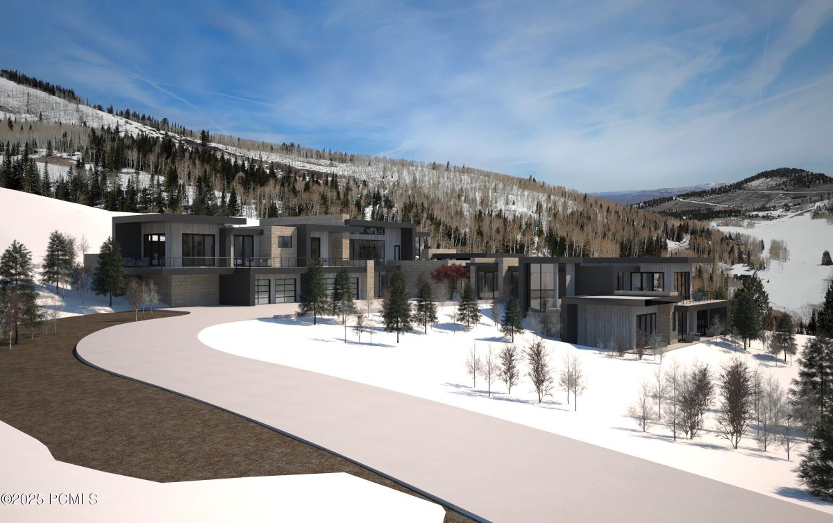 Renderings of a new construction ski-in ski-out home at the Colony at White Pine Canyon Park City Utah