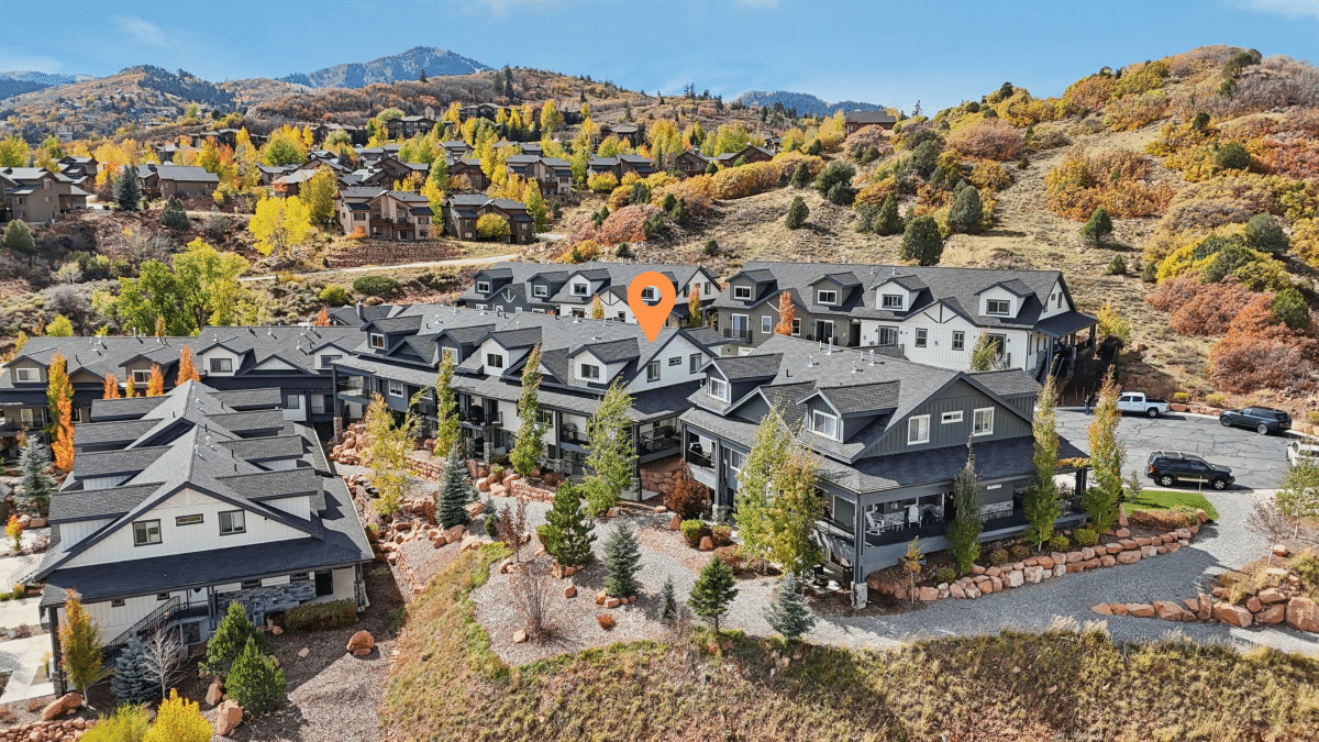 Aerial of Quarry Springs Townhome for Sale in Park City Utah