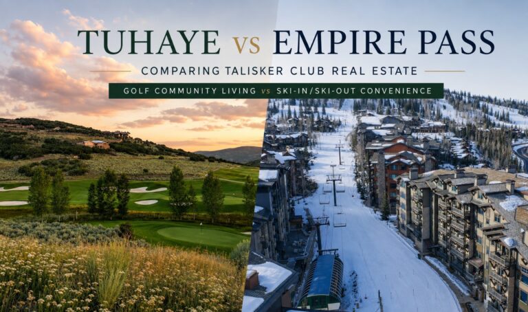 Tuhaye golf community and Empire Pass ski-in ski-out real estate in Park City, Utah