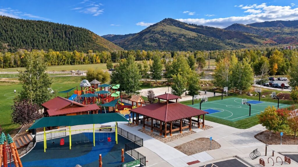 Willow Creek Park near Willow Creek Estates in Park City, Utah, with surrounding open space and mountain views.