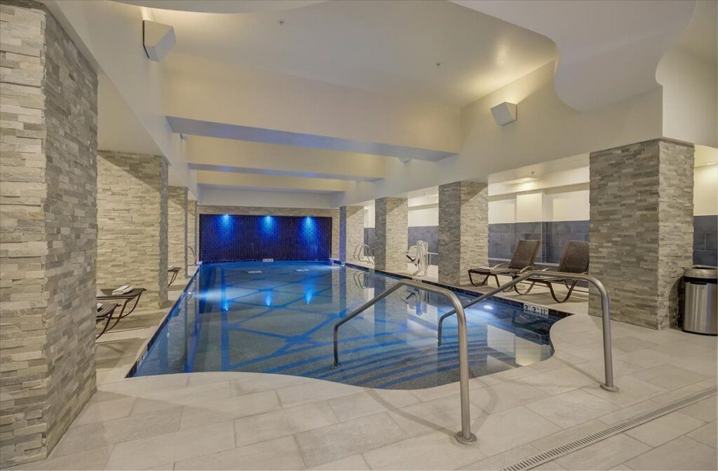 Indoor relaxation pool at Serenity Spa inside Westgate Park City Resort & Spa.