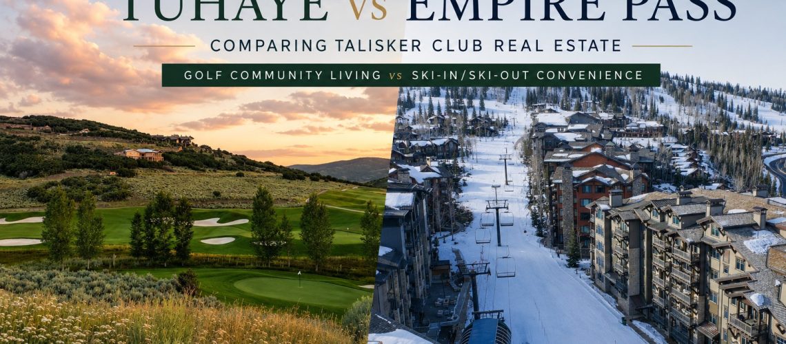Tuhaye golf community and Empire Pass ski-in ski-out real estate in Park City, Utah